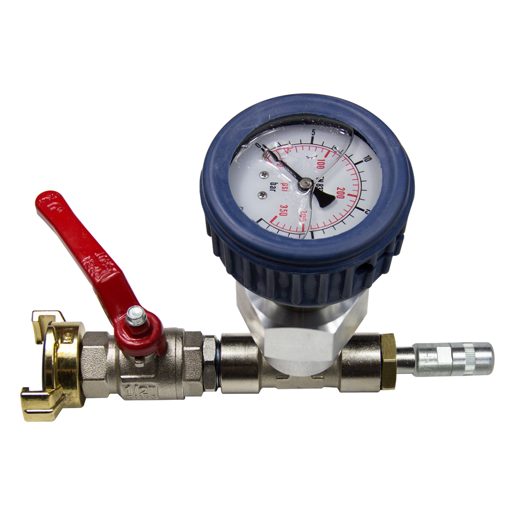 Injektionsvorsatz ND mit 4-Backenmündstück und Manometer